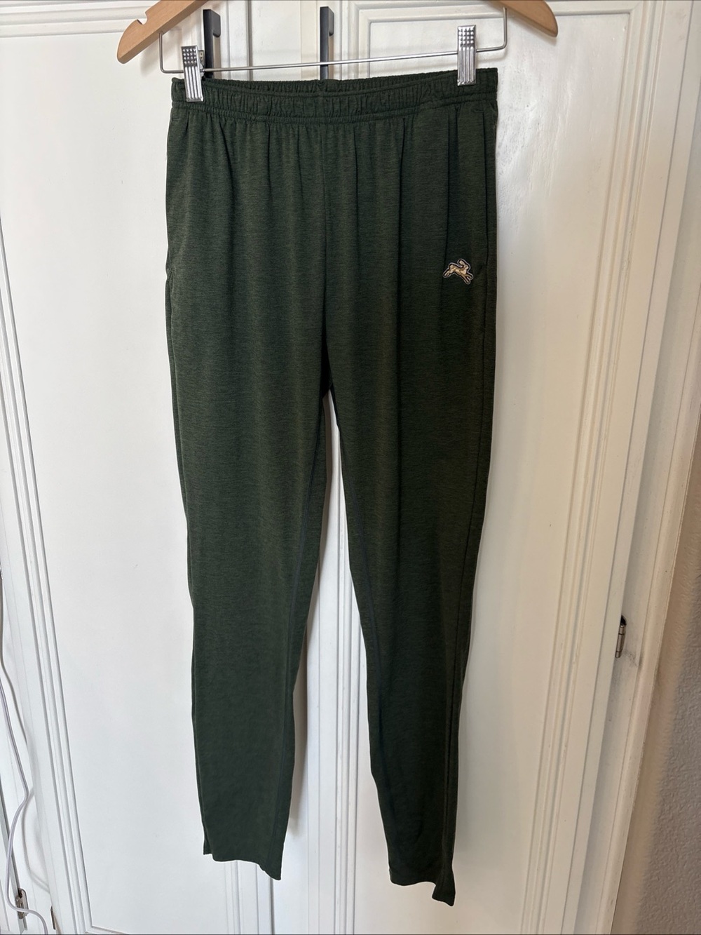 Tracksmith Sessions Jogger Women’s  Sz S /28”Running Pants Zipper Cuff Green